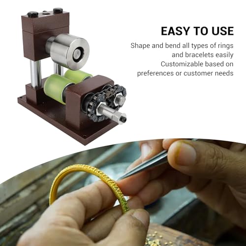 Hand Crank Ring Bender, Multifunctionele handmatige ring oorbellen armband Pers Bender Tool voor het maken van sieraden, met stabiele basis en brede toepassing, koud gewalst metaal
