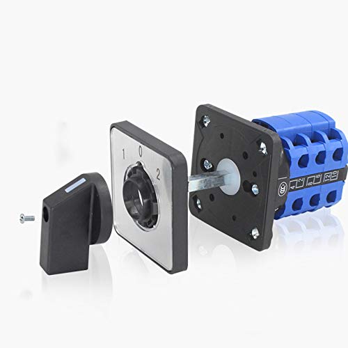 Universal Switch Rotary Plug Selector LW26-20/2, 3 posities, 8 Klemmen, Rotary Switch, Cam Switch, Panel Mount (220V, 20A) 3