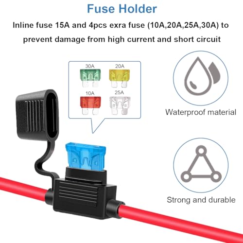 XT60 naar SAE Extension Cable SAE 10 AWG Plug naar XT60 Solar Panel, Bus Adapter met Fuse voor Solar Generator, Portable Power Supply Solar Panel (2 Voeten) 5