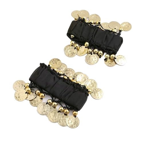 4 paar Belly Dans armband, armbanden met munten, Chiffon Belly Dans armband, Geschikt voor Dans Performance, partijen