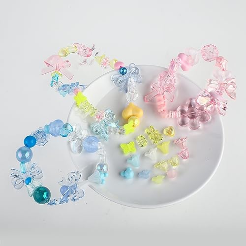 120 ~ 150 st. Kralen Diverse Acryl kralen Kleurrijke Acryl kralen armband kralen voor sieraden het maken van hart vlinder leuke ronde kralen voor DIY armbanden sieraden 4