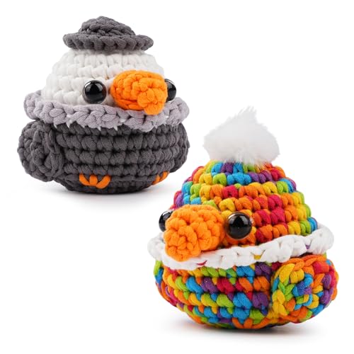 NesteldCrafts haak Set, Complete haak Set voor beginners en volwassenen, Breiset, Zachte garen, IJs Stripe lijn, Gift voor verjaardag, Stap-voor-stap Video instructies (Adelaar, Parrot)