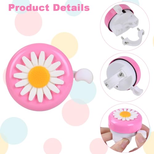 Fietsbel voor kinderen, Leuke fiets Bell for Boys and Girls, Clear and Melodic Sound, Mini Bells for Kids (pakket van 8) 3