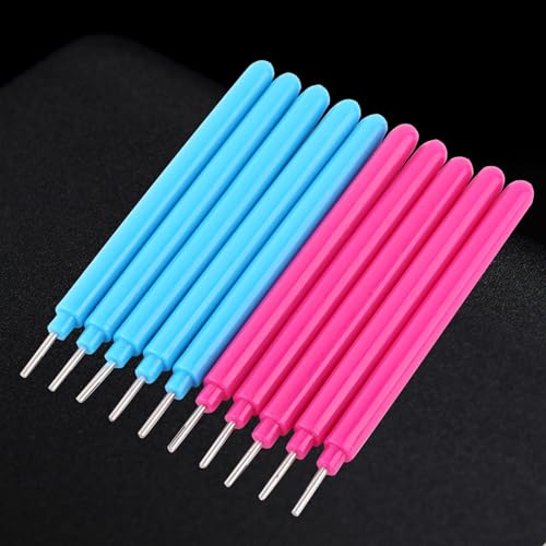 Quilling Strips Slotted Tool, 10 stuks Pape Rcarft Plastic Snijpen Papier Quilling Tools DIY Craft Curling Pen 4