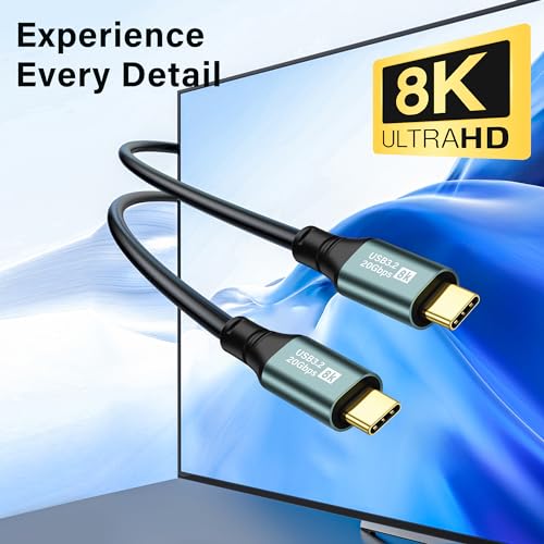 USB C C Coil Cable - 3.2, Type C, 20Gbps, PD 100W, 8K@60Hz, Fast Charging Kabel Opladen van gegevens Kabel voor telefoon, tablet en andere USB-C apparaten - 1,8M (kleur naar S) 4