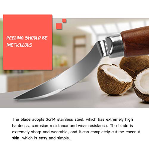 Weesey Roestvrij staal Kokosnoot Opener mes Shell Opener Fruit Plantaardige Vlees Extractor Keuken Gereedschap 5