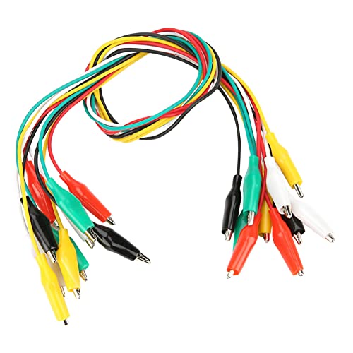 10st 50cm Gekleurde krokodil Clip Nummer 35mm Dubbele Sided Kabel voor Multimeter Meting Kabel Siliconen Kabel 5