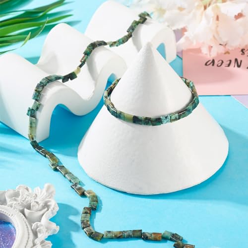 1 Strand edelsteen Tila Kralen Natuurlijke Afrikaanse Turquoise 2 Hole Rechthoekig Zaad kralen drager kralen voor meerdere onderdelen armband ketting ambachten sieraden maken 3