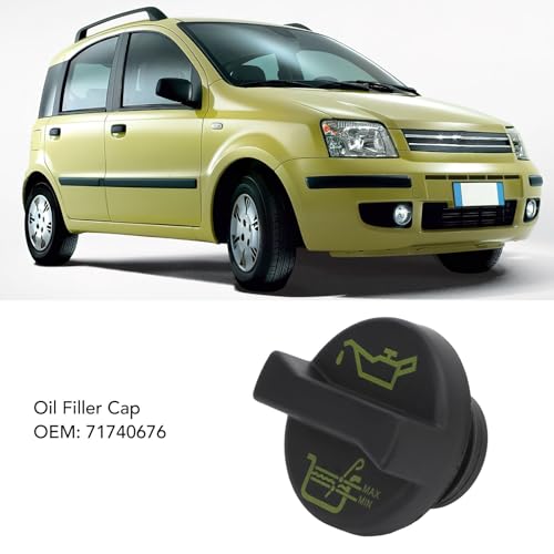 Motorolie vullende kap, bevestiging Seal vervanging voor 500 Grande PUNTO Evo 1.2 8V met massief ABS materiaal, van toepassing op PUNTO, Panda, Idee, MK2B PUNTO, SEICENTO 4