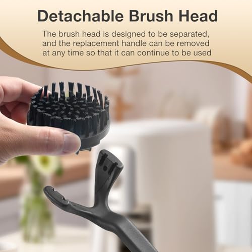 Reinigingsborstel voor koffiezetapparaat, espresso, ABS, haarborstel voor brouwers, koffiezetapparaat, afneembaar, voor 51 mm beker, 54 mm 3