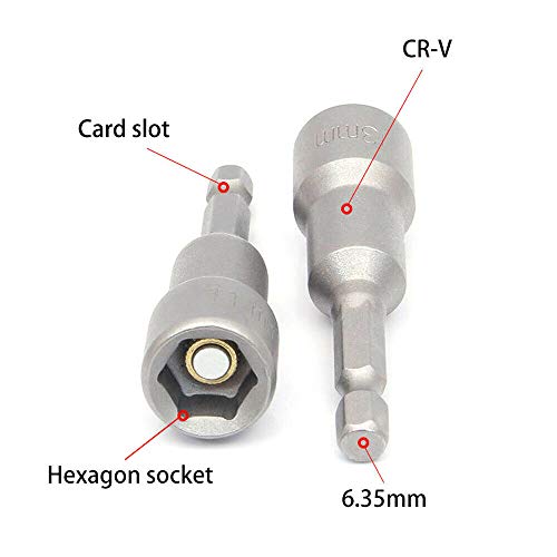 6.35mm Hex Schroevendraaier Mouw voor handboor, elektrische schroevendraaier en schroefdopschroeven (19mm) 4