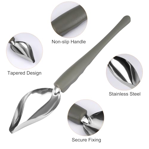 4 stuks roestvrij staal Decoratieve Lepels, 2 stuks Tweezers en fruit snijgereedschappen, Gemakkelijk te reinigen, Roest en corrosiebestendig, Herbruikbaar, Decoratie Lepel set, Gereedschap, DIY 3