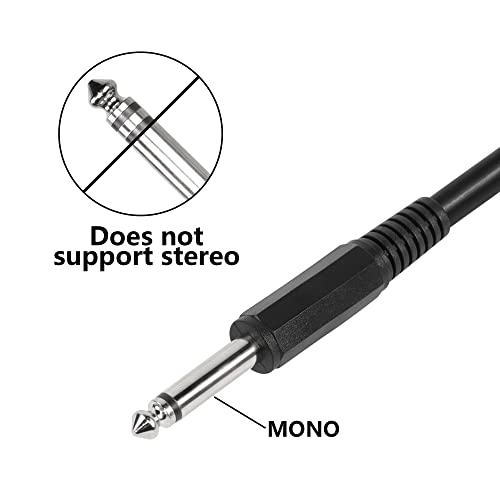 6.35mm Plug naar BNC Bus Kabel BNC Bus naar 1/4 Inch Mono Plug Two Way Extension Kabel voor CCTV DVR Camera Antenna Radio etc. (BNC Vrouw)