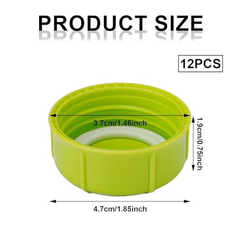 12 st. Narrow Baby Bottle Caps voor Dr Brown, BPA Gratis Travel Bottle Caps Leakproof Baby fles opslag deksels met afdichtende pakking Vervanging Delen voor Medela Ameda (Groen)