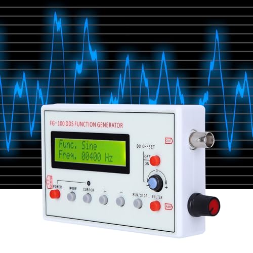 FG‐100 DDS-functiegenerator, sinusfrequentie, 1 Hz - 500 KHz, teller, signaalbron, Generator, tester, Oscilloscoop laboratorium, accessoires, programmeerbare signaalgenerator, teller, standaard 5
