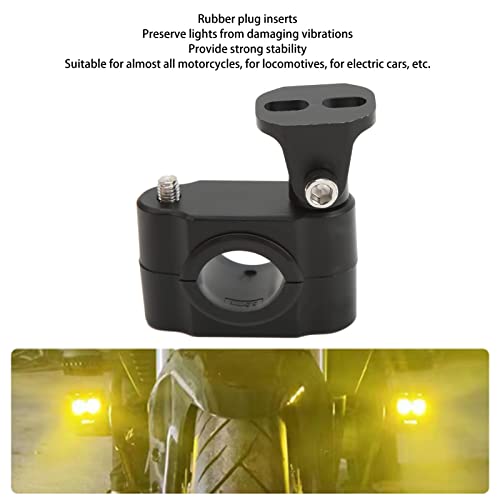 1 Paar Motorfiets Spotlight Bracket, 360 Degree Rotatie Motorfiets Licht Montage Bracket, Aluminium Legering Motor LED-koplamp Clips Houder 4