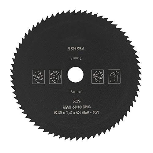 HSS rondzaagblad, HSS snijschijfwiel 72 tandenzaagblad voor het snijden van hout Metaal Plastic OD 85mm ID 10mm