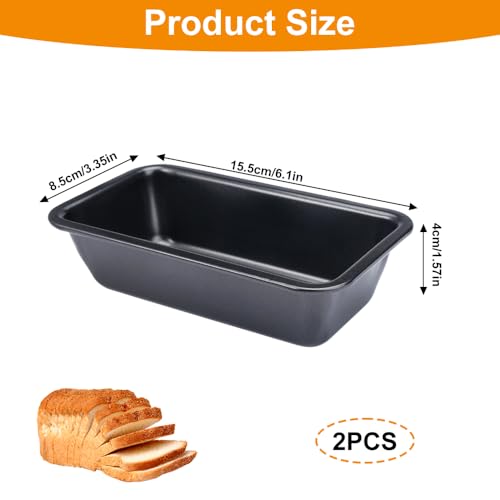 2 stuks Rechthoekig Brood Pan Niet-Stick Rechthoekig Broodpan, Koolstofstaal Broodbakvormen, Broodbakkerij voor thuis, Bakkerij, Restaurant (Grijs)