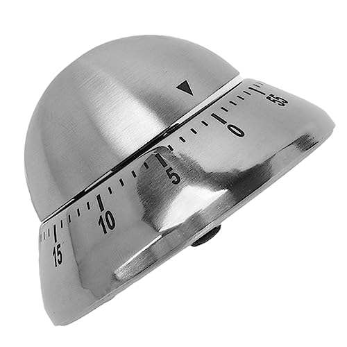 Keuken Timer Roestvrij staal Metalen Metalen Mechanisch aftellen Kooktimer met Luid Alarm en Anti Slip Base voor Keuken koken bakken Startpagina Bureaublad Decor 4