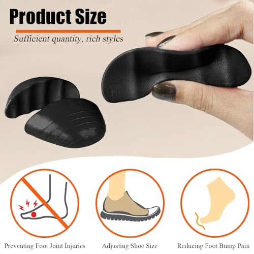 4 paar scholen voor losse scholen, PU-schuim teeninzetten voor scholen te grote inlegzolen om scholen klein te maken voorkomen dat de ziel glijdt voor dames en hier, casual sport 3