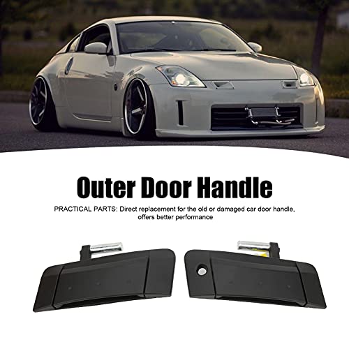 auto deurkruk, 2 st Deurkruk Exterieur Exterieur Zwarte deurkruk 80607-CD00B Zwart Vervanging voor 350Z 2003-2009