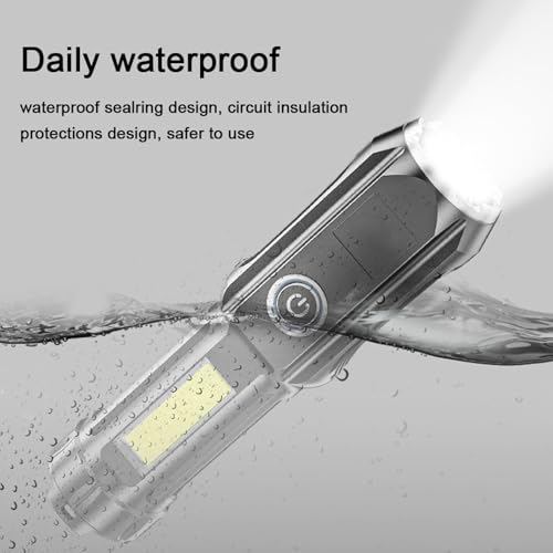Oplaadbare USB zaklamp, XPE Lampcore, Brede Astigmatis licht, COB Floodlight, geïntegreerde warmtedissipatie, Dagelijks waterdicht, ABS materiaal, Draagbaar licht met hoge 3