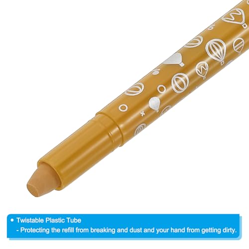 Waterverf Gel Crayon, 12Stuks Wasbaar Twist krijtjes voor kleuren, tekenen, schilderen, donkergeel 4