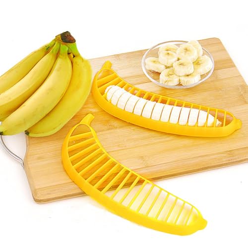 Banana Cutter, Plastic Banana Cutter voor Perfect Gesneden Bananen, Banana Chopper, Fruit Salade Komkommer Plantaardige Peleer Keuken Gereedschappen 5
