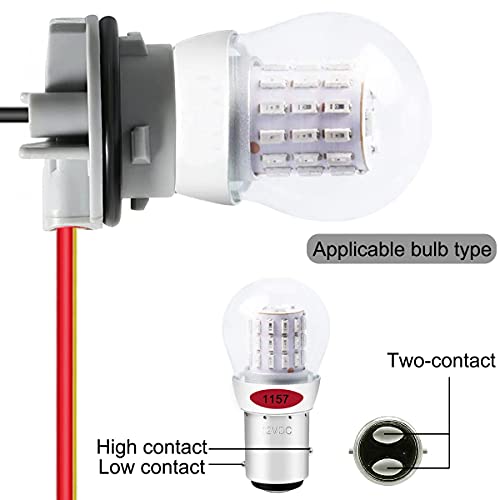 5 stuks autolamp passen 1157 LED-lampen voor gloeilampen van P21/5W, 3 speld lichtvoethouder kabelboomconnectoren Adapter voor LED-lampen Turn Signals Backup Lights