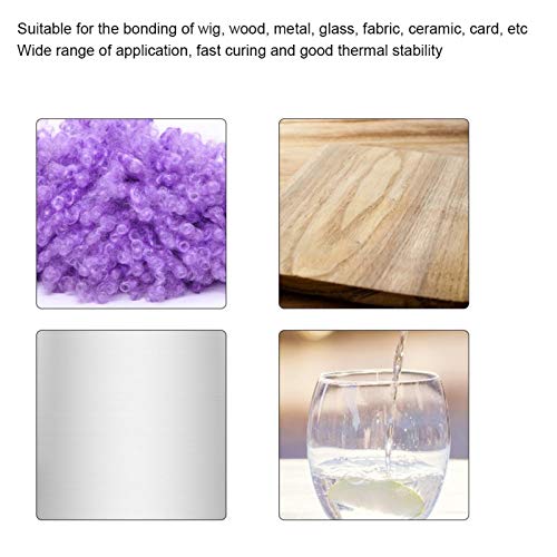 Haarlijm Hair Styling Tool Hair Extension Lijm Stick Hair Extension Tool, ForMetal, voor pruik Glass Wood(zwart) 3