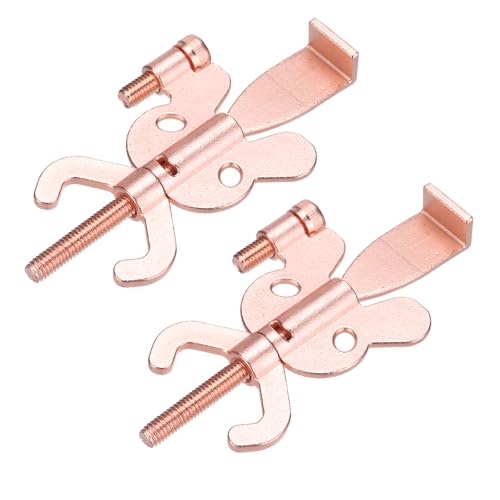 Draagbaar veiligheidsterrein, 2-pack verstelbare vakantiehuizen met opbergtas voor betere veiligheid voor reizen, hotel, huisappartement, roségoud