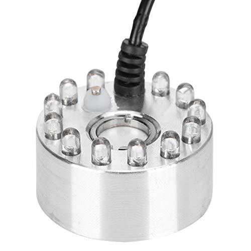 Mini waterfontein mist machine, ornamental mist mist atomizer met 12 LED-verlichting voor landschap decoratie (EU-plug 100-240V)