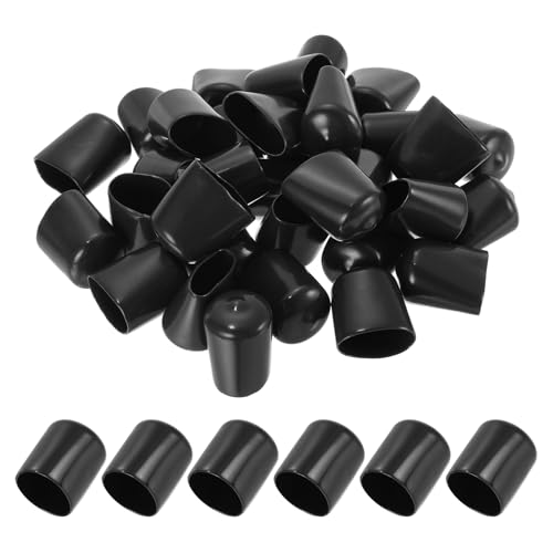 22mm Vinyl Rubberen End Caps, Verpakking van 20 Flexibele Bolt Schroefdeksels, Caps Ronde Wire Guard Caps voor Metalen Pijp Rod Bolts, Zwart