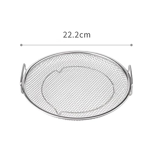 Oliebakje Rack voor gebakken voedsel, Gemakkelijk schone ronde oliebakje Rack, niet vervormd met handvat voor keuken 5