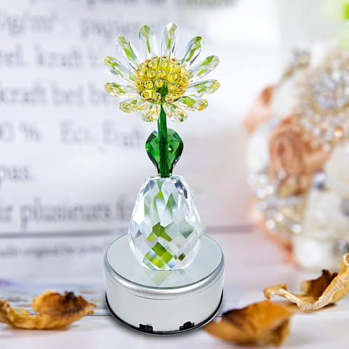 Sea LED Rotating Display Base 7 Kleur Kleur veranderende licht kristal Display Base Turntable Display Stand voor Cupdisplay Crystal Glass Art Collectibles standbeeld sieraden 4