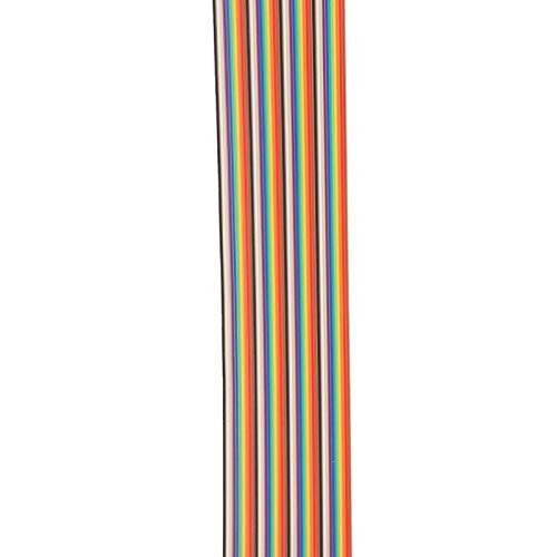 Kleurrijke 1.27mm afstand pitch kabel 40P regenboog platte lint kabel met draad breedte 5cm(1m) 5