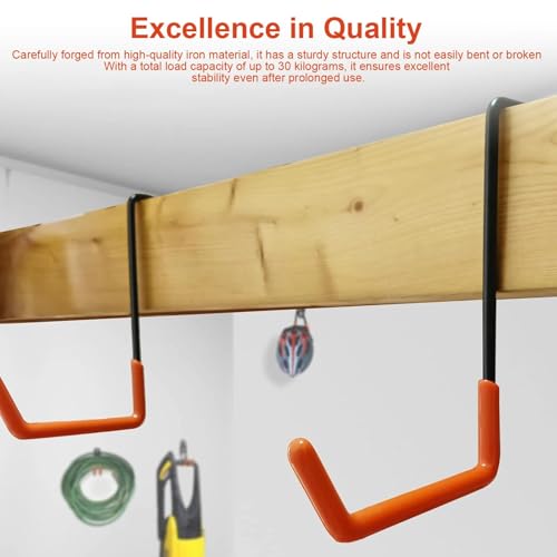 4 stuks S-type fietsophanging, voor bloemenhouder tot 5 cm dik, stabiele S-haken, groot voor het ophangen van fietsen, bloemenpotten, onderwijs 3