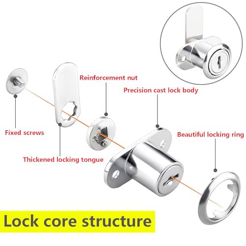 1 Stuks Kabinet Lock Letter Box Lock Single Deur Lade Locks met verschillende sleutels, kabinet slot voor meubels, diameter 19 mm 5
