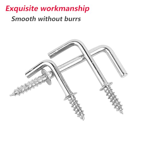 29mm L Haak Schroeven, Kleine Schroefhaken, Threaded Wall Hook, Rechterhoek, Plafondhaken voor Hangende Plant Decoraties, Pak van 20 4