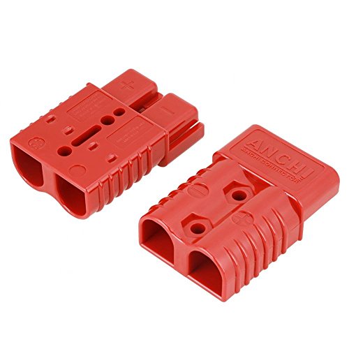2 stuks 175A 600V Batterij Quick Koppelen Winch Connector Contact Hoes Rood met 4 Accessoires 5