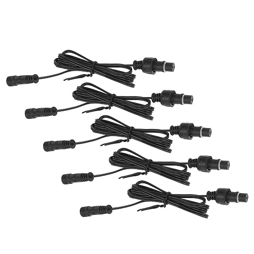 5Pcs Deck Light Extension Cable, 2 Pin Waterproof Connector, IP67 Waterproof Extension Cable Man Vrouwelijke Connecting, voor Floodlights, Wegverlichting 5