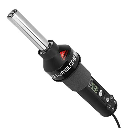 Hot Air Gun, 220V 450W Digital Electric Hot Air Gun met LCD Display en 4 Nozzles, Verstelbare Soldeer Hot Air Gun voor ambachten, Krimpen PVC 5
