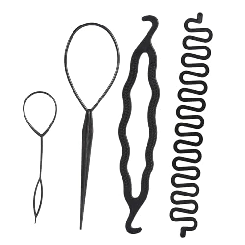 4 stuks Styling Accessoires Set - Franse haarklemmen, vlechtende stok voor haar Styling