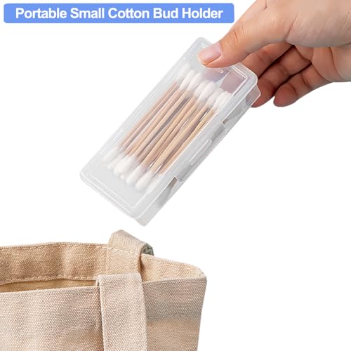 Bad Swab houder Portable Travel Swab houder Kleine Transparante Plastic Katoen Swab Box voor Katoenen tandenstokers (4) 4