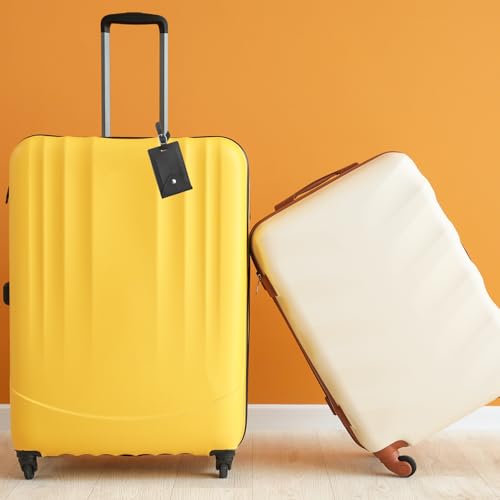 Bagagelabels voor koffers, 2 stuks PU-lederen bagagelabels privacybescherming bagage-identificatie reistaslabels reisaccessoires, lichtgroen 4