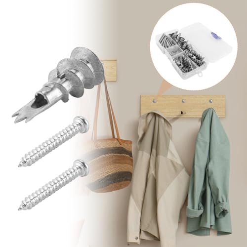 Metalen holtepluggen (met geschreven) Zelfdiamant gipsplaatsankers voor installatie op gipplaats, beton en baksteen, zware configuratiemiddelen (verpakking van 50) 5