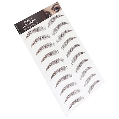6D Eyebrow Tattoo Sticker Professional Waterproof Eyebrow Transfer Sticker Eyebrow Makeup Tool voor vrouwen en meisjes (Brown)(Brown-03) 3