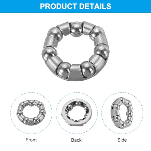 Kogellagers voor fietsbeugel 15/64 Inch x 7 Ballen, 4 stuks Stainless Steel Fietslagers, Onderdelen, Achterasaccessoires, Zilver 3