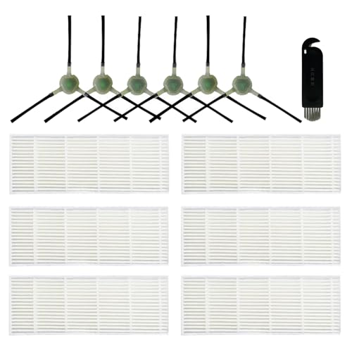 13Stuks Filter Vervangingsdeel voor Lefant M210 M210S M210B M213 M213S M2 voor OKP Life Robovac K2 K3 K3A K4 K5 Robot Stofzuiger 6 HEPA Filters 6 Zijborstel 1 Reinigingsborstel