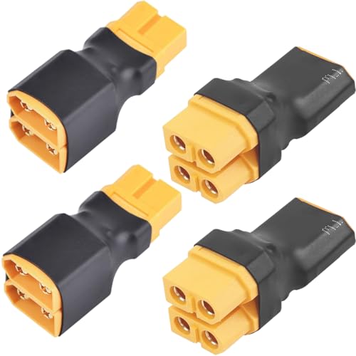 4Pcs XT60 Parallele Connector XT60 Geen Wires Connector 1 Vrouw tot 2 Mannelijke Adapter 1 Mannelijke tot 2 Vrouwelijke Adapter voor RC NiHM Lipo Batterij ESC